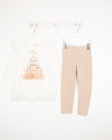Caramelo Kids Diamante Castle Leggings Set - 011477 - Mink