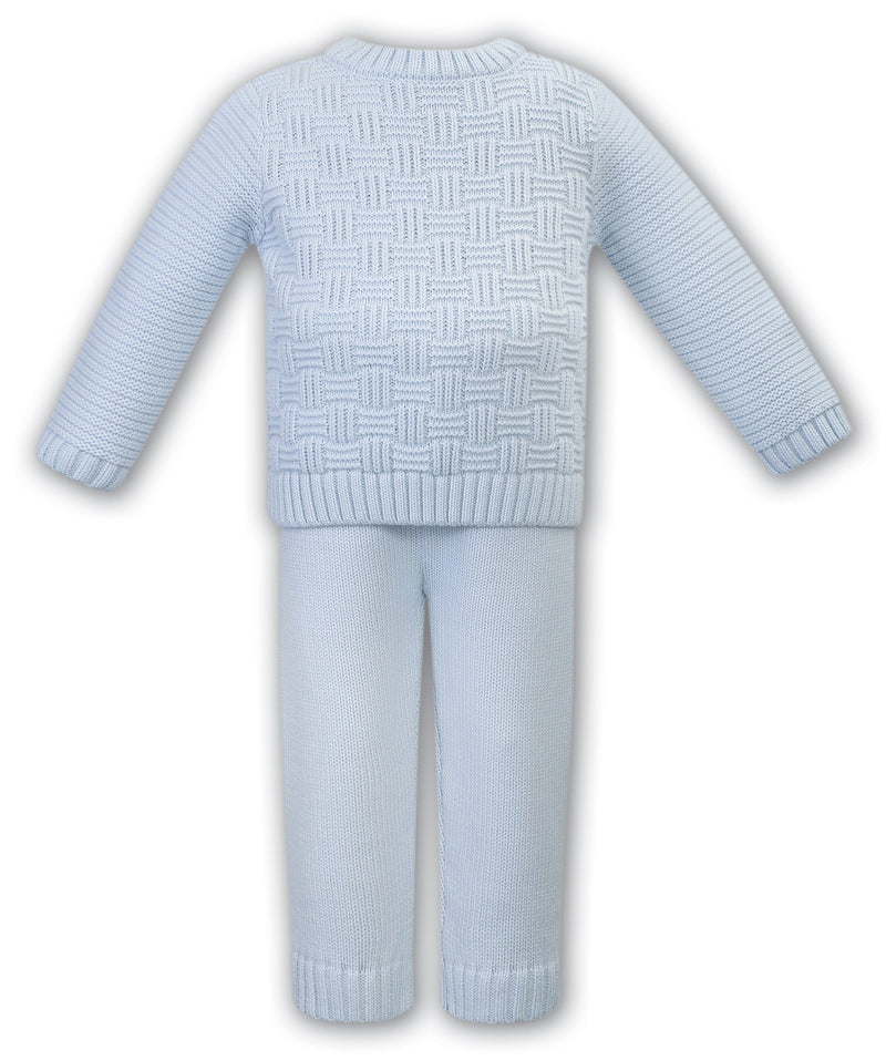 Sarah Louise Blue Two Piece Knitted Set - 008181