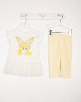 Caramelo Kids Lemon Butterfly Legging Set - Style number: 011444B