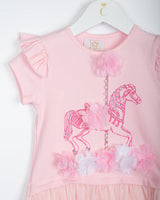 Caramelo Kids Pink Pearl Carousel Legging Set - Style number: 011445B