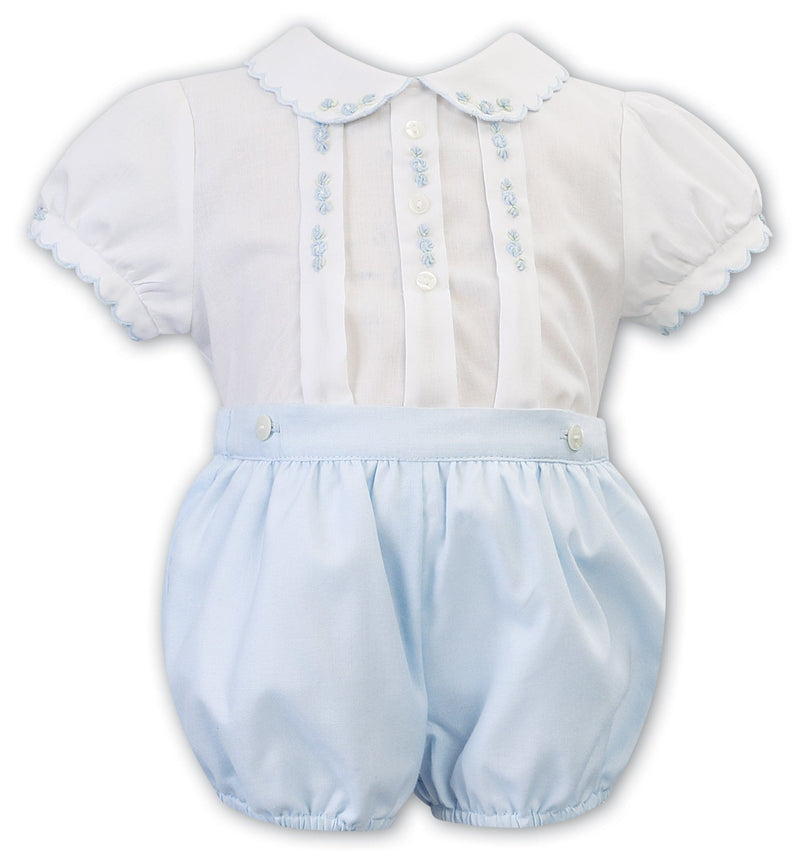 Sarah Louise White & Blue Two Piece Set