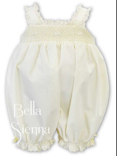 Sarah Louise - Hand Smocked Lemon Bubble 011850