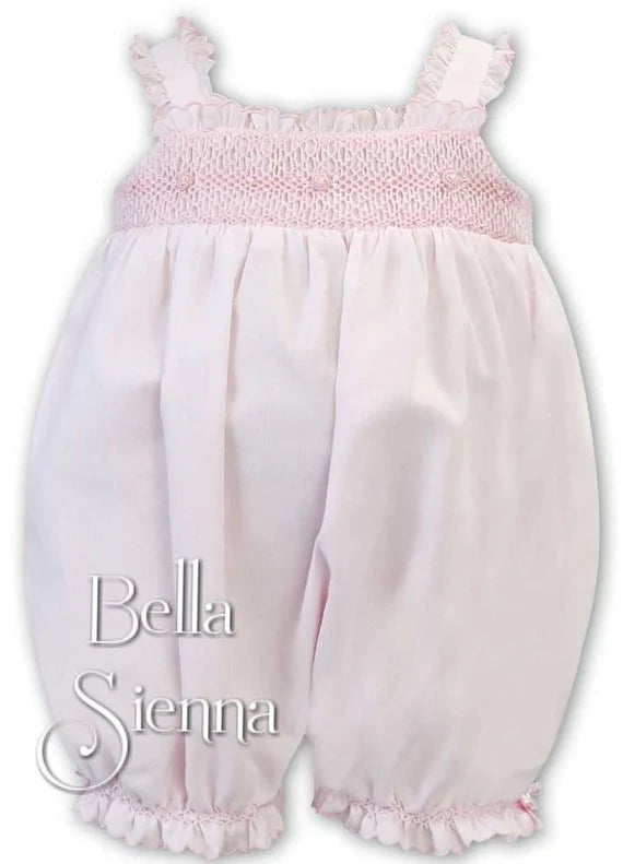 Sarah Louise - Hand Smocked Pink Bubble 011850