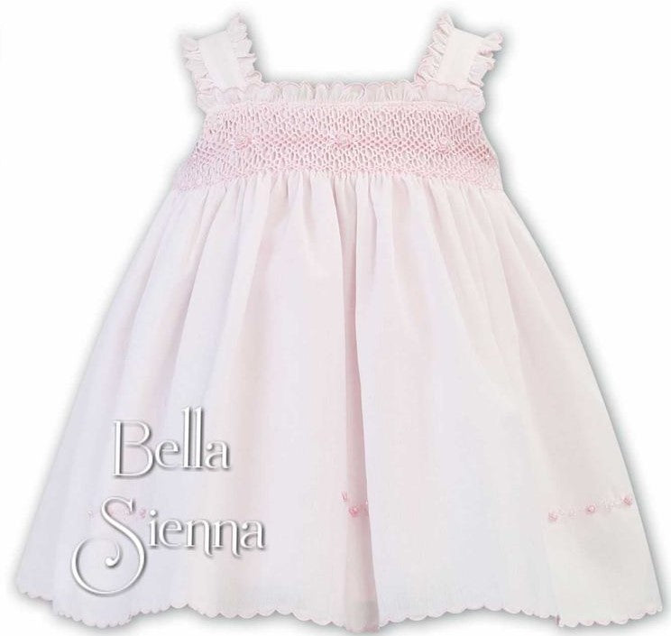 Sarah Louise Baby Girl Pink Hand Smocked Sun Dress 011851