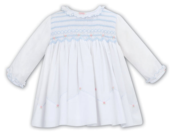 Sarah Louise White, Blue & Pink Smocked Dress 012055