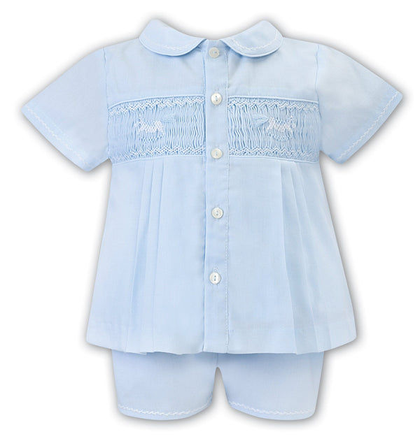 Sarah Louise Baby Boys Smocked Rocking Horse Two Piece Smocked Outfit 012207