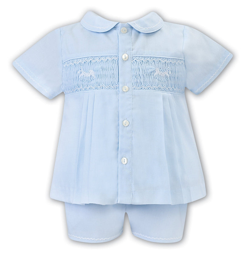 Sarah Louise Baby Boys Smocked Rocking Horse Two Piece Smocked Outfit 012207