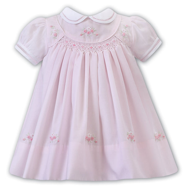 Sarah Louise Pink Smocked Dress - 012224