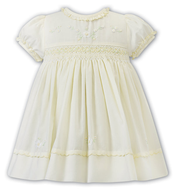 Sarah Louise Lemon Smocked Dress - 012257