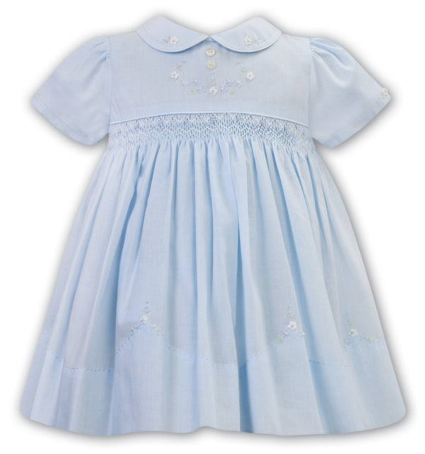 Sarah Louise Blue Smocked Dress - 012593