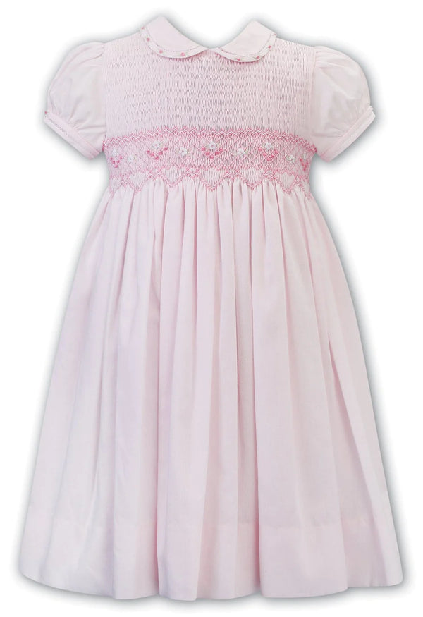 Sarah Louise Pink Smocked Dress - 012636