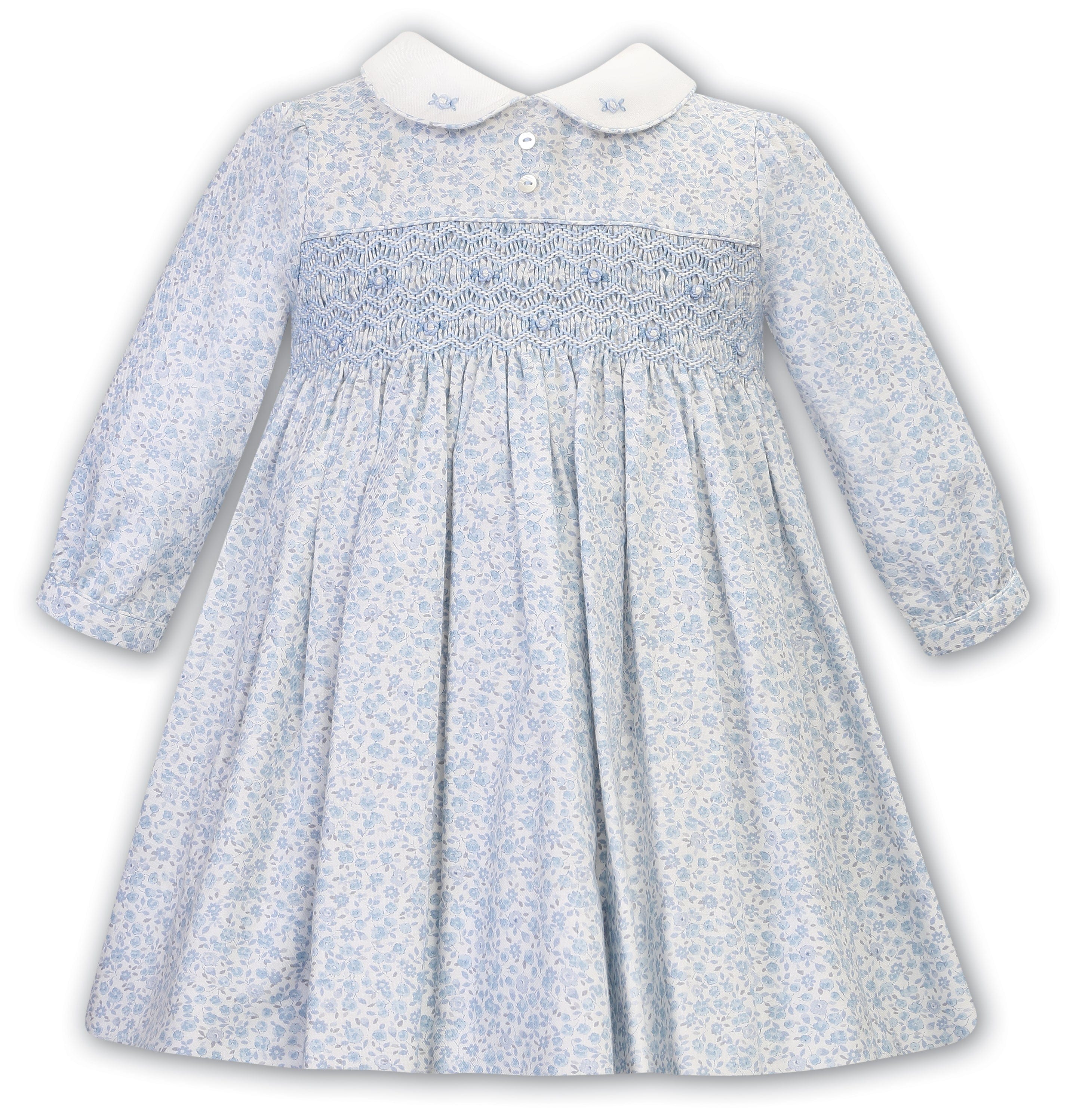 SARAH LOUISE NAVY SMOCKED DRESS WINTER main image 0