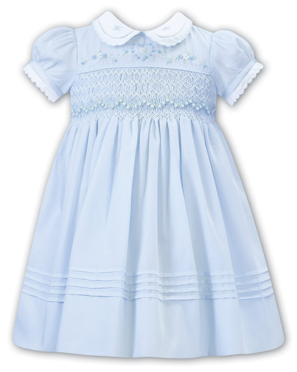 Sarah Louise Blue Hand Smocked Dress - 012915