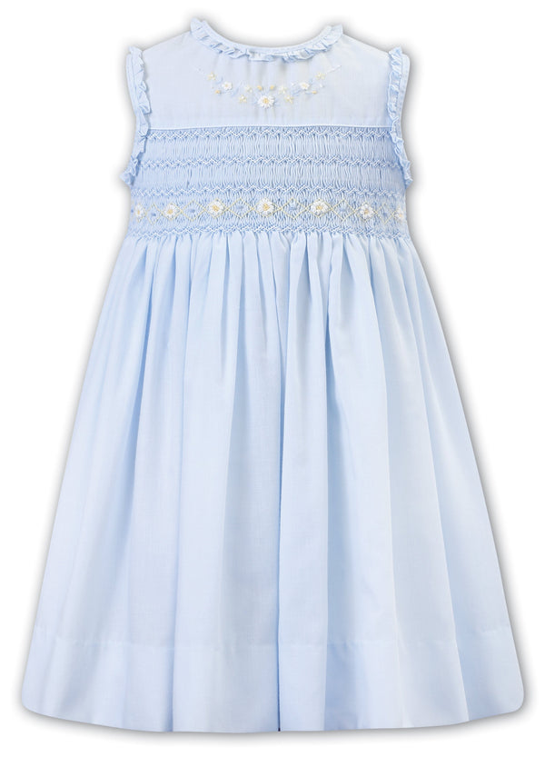 Sarah Louise Blue & Lemon Hand Smocked Dress - 012921