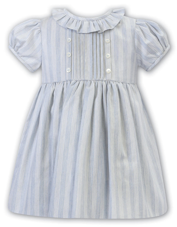 Sarah Louise Ivory & Blue Dress- 012930