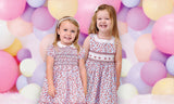 Sarah Louise Cherry Print Hand Smocked Dress - 012959