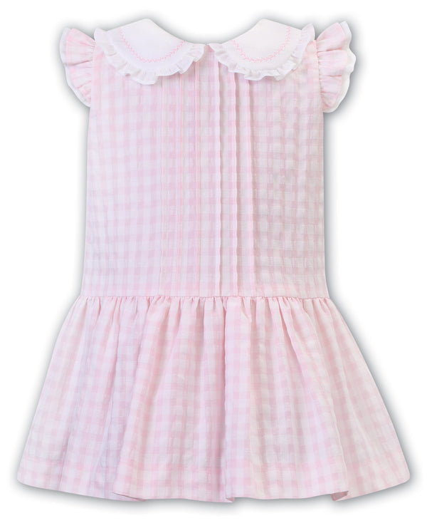 Sarah Louise White & Pink Gingham Dress - 012964