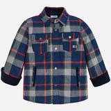 Mayoral Lined Overshirt - Navy & Red - 4136