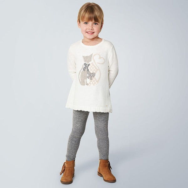 Mayoral Knit leggings set for girl 4722 Grey