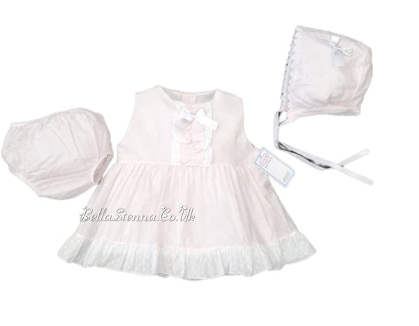 Eva Class Girls Pink Plumetti Pink Dress Set 1018
