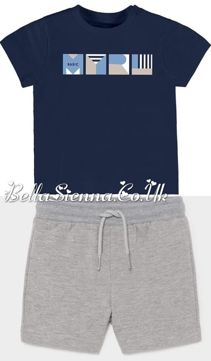 Mayoral Boys Trendy Shorts Set 10674 Navy