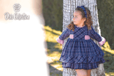 Dbb Collection Pink & Navy Puffball Dress - 11802