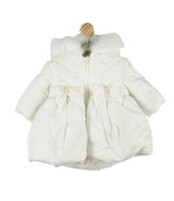 Mintini Beautiful Baby Girls Puffer Coat With Faux Fur Hood MB4459