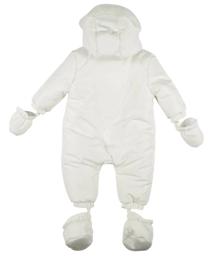 Mintini Baby Girls Faux Fur Trim & Bow Snowsuit MB4460