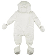 Mintini Baby Girls Faux Fur Trim & Bow Snowsuit MB4460
