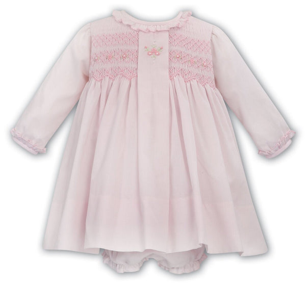 Sarah Louise Baby Pink Smocked Dress & Pants - 012037