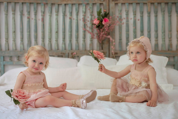 Miranda Coral & Beige Dress & Pants Set With Tulle  - 0127