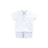 TUTTO PICCOLO BOYS TWO PIECE PIECES SET WHITE-SKY BLUE 3590