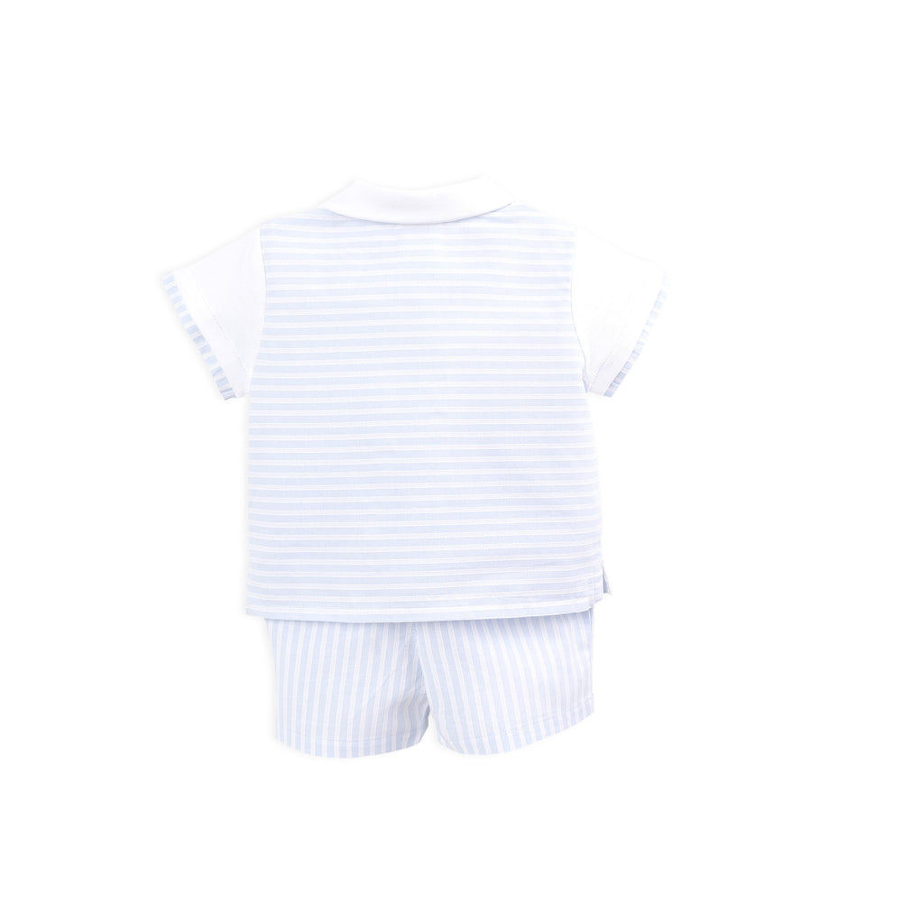 TUTTO PICCOLO BOYS TWO PIECE PIECES SET WHITE-SKY BLUE 3590