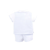 TUTTO PICCOLO BOYS TWO PIECE PIECES SET WHITE-SKY BLUE 3590