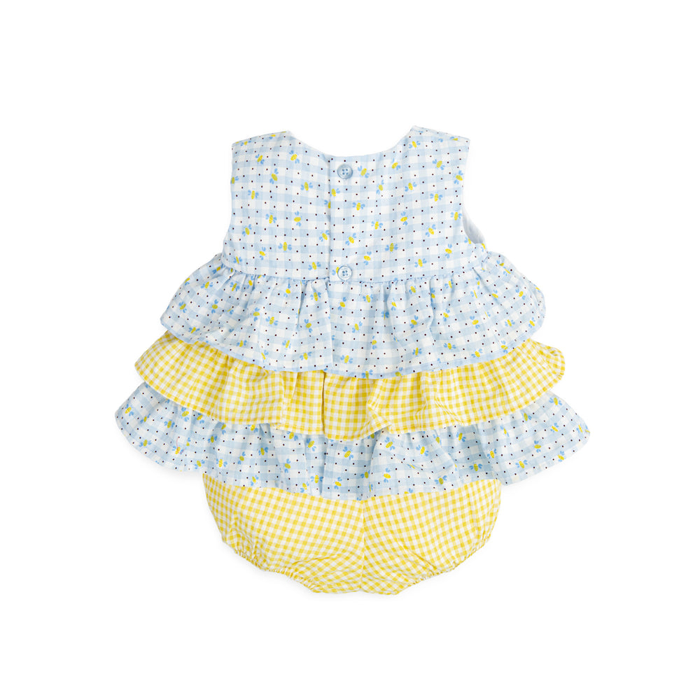TUTTO PICCOLO TWO PIECES SET SKY BLUE AND YELLOW - 3682