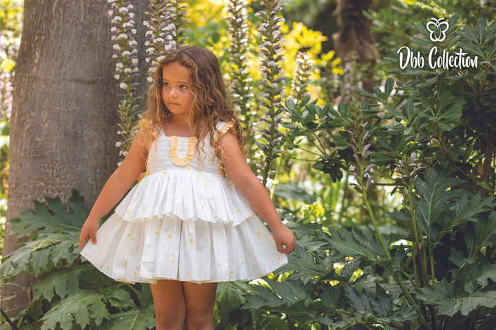 Dbb Collection White & Lemon Daisy Dress - 13502