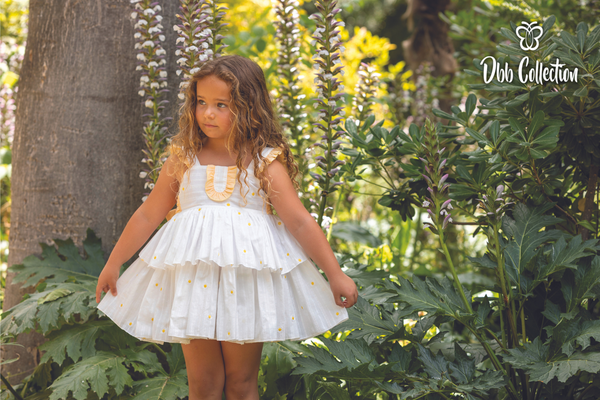 Dbb Collection White & Lemon Daisy Dress - 13502