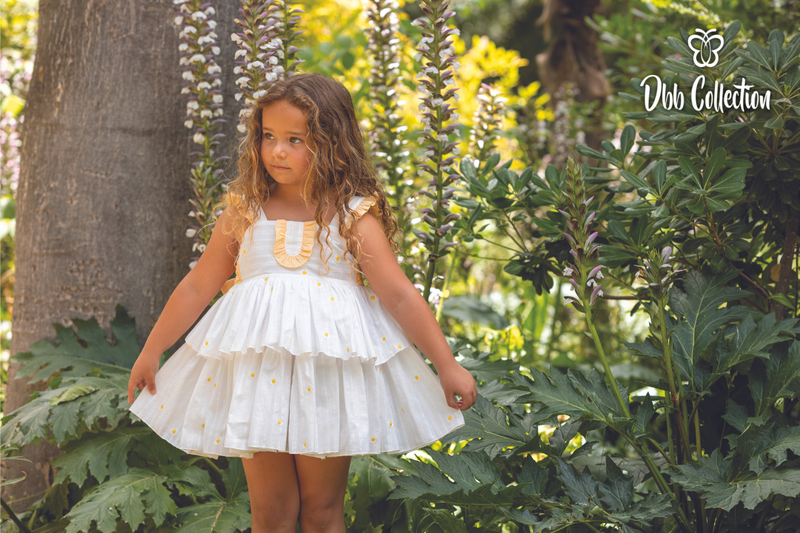 Dbb Collection White & Lemon Daisy Dress - 13502