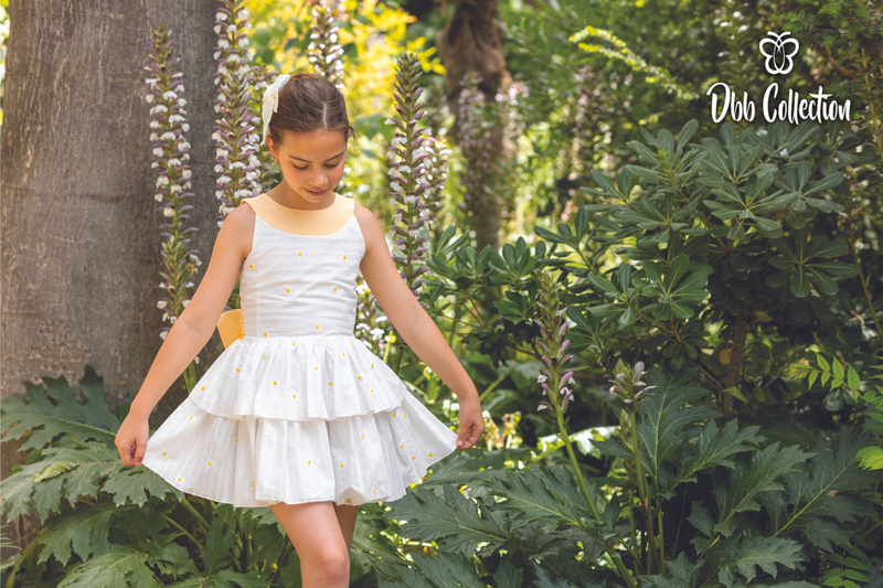 Dbb Collection White & Lemon Daisy Dress - 13503