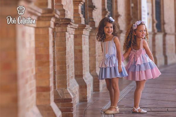Dbb Collection Blue, Pink & White Stripe Dress - 14003