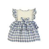 Miranda Blue Check Hair clip To Match Dress - 144 & 244 V - 1707