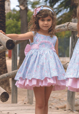 Dbb Collection Blue & Pink Floral Dress - 15002