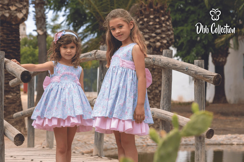 Dbb Collection Blue & Pink Floral Dress - 15002