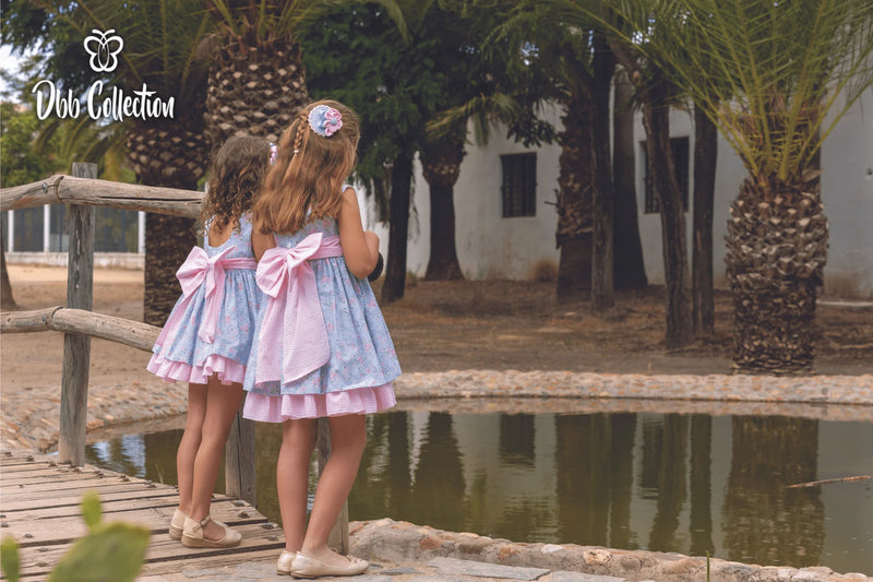 Dbb Collection Blue & Pink Floral Dress - 15002