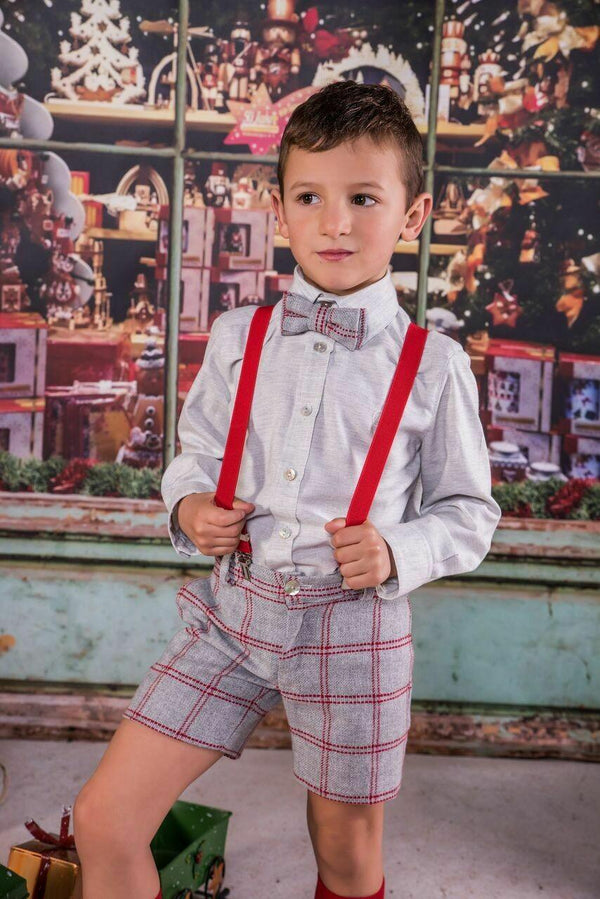 Babine boys grey/red set (bow tie not included) Babine 