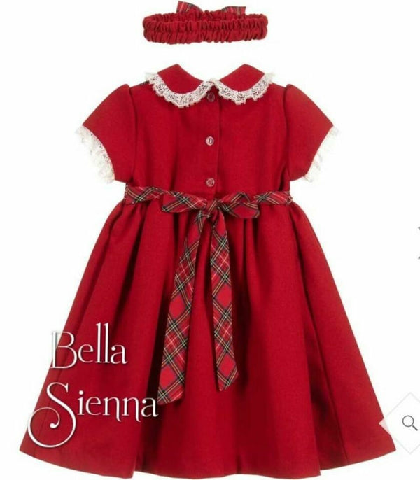 Pretty Originals Red With Tartan Dress MT01222