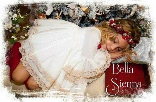 La Marquesita Real Christmas Puffball Dress & Removable Over Coat With Matching Hair Clip - cuento de navidad