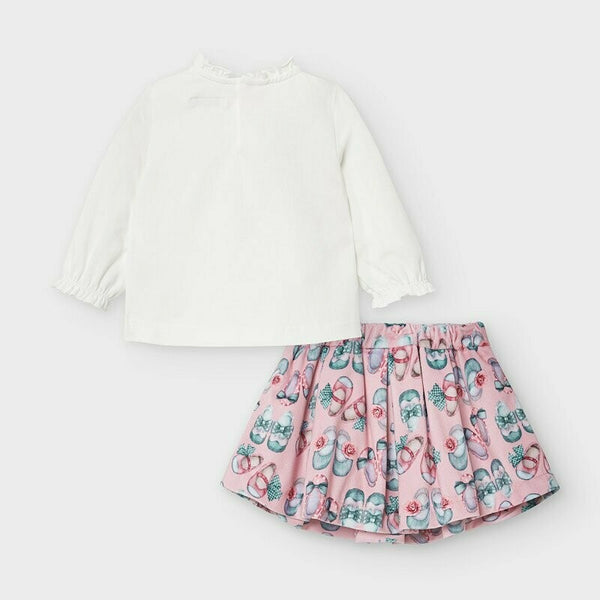 Mayoral Winter Shoe Print Skirt Set 2971