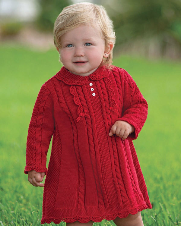 Sarah Louise Red Knitted Dress 008091