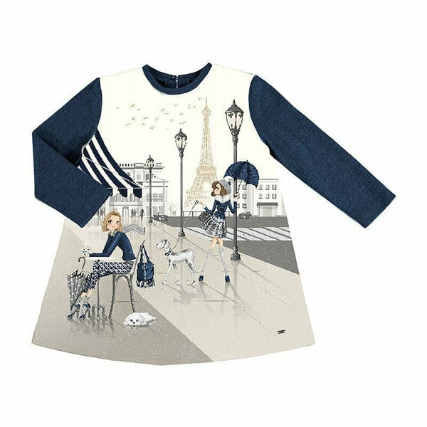 Mayoral Girls Paris Dress 4987 Navy